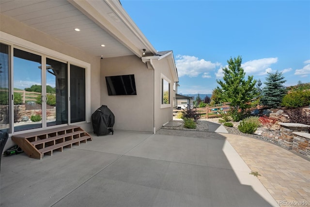 view of patio with grilling area