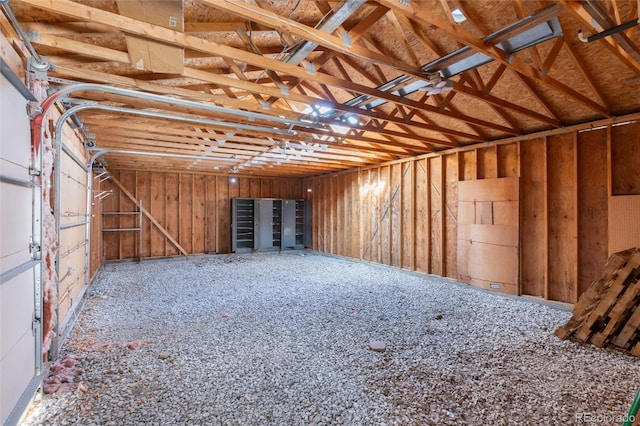 misc room featuring vaulted ceiling