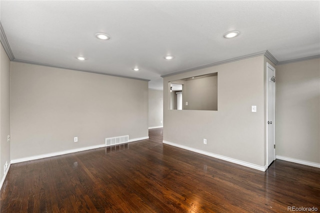1996 S Dexter St, Denver, CO 80222 - spare room with crown molding, recessed lighting, and wood finished floors