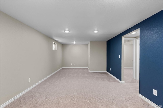 1996 S Dexter St, Denver, CO 80222 - basement with carpet and recessed lighting