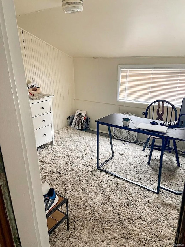 home office with carpet