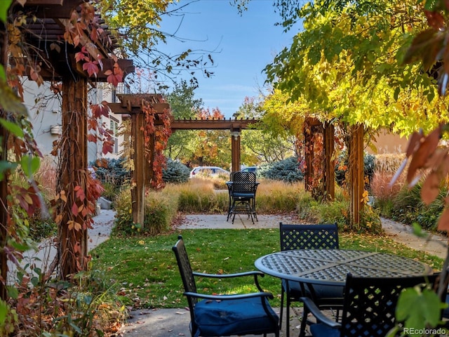 view of patio / terrace featuring outdoor dining area