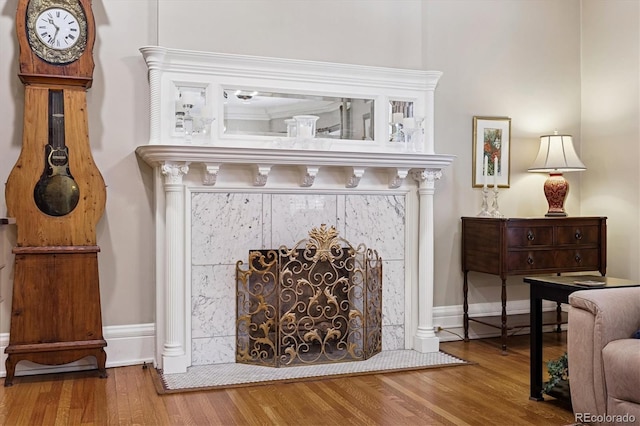 836 E 17th Ave Unit 1A, Denver, CO 80218 - detailed view of wood finished floors and baseboards