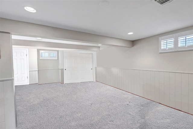 6211 S Garfield Dr, Centennial, CO 80121 - below grade area with carpet flooring, healthy amount of natural light, and recessed lighting