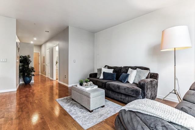 2958 Syracuse St Unit 214, Denver, CO 80238 - living area featuring baseboards, recessed lighting, and wood finished floors