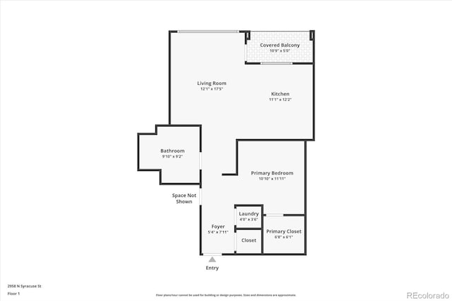 2958 Syracuse St Unit 214, Denver, CO 80238 - floor plan