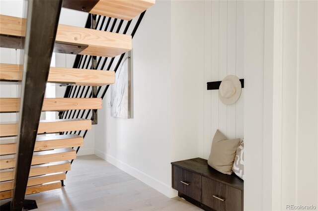 interior space featuring light wood-type flooring