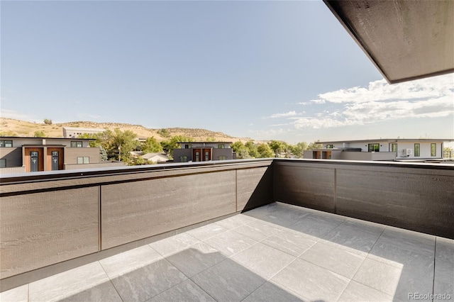 balcony with a mountain view