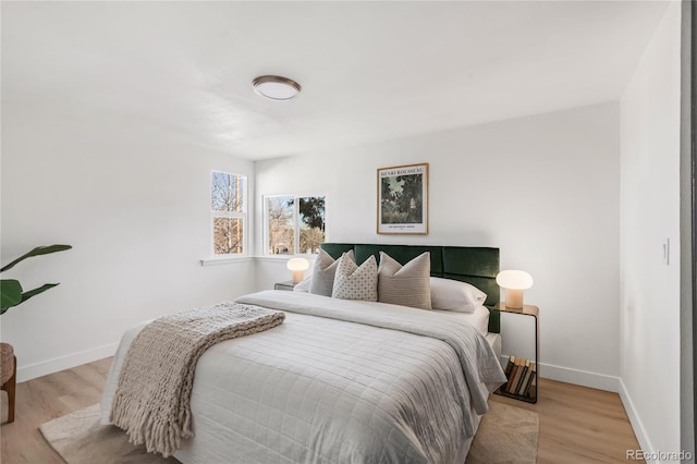 bedroom featuring light hardwood / wood-style flooring