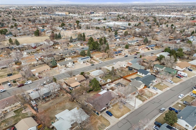 drone / aerial view featuring a residential view