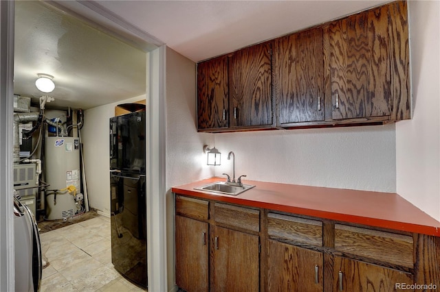 kitchen with sink and water heater