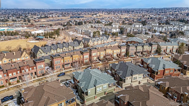 aerial view with a residential view