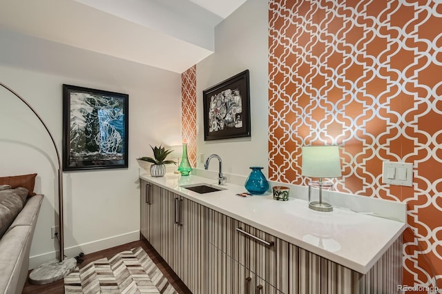 3632 N Pecos St, Denver, CO 80211 - bar area with a sink and baseboards