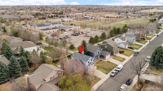 bird's eye view featuring a residential view