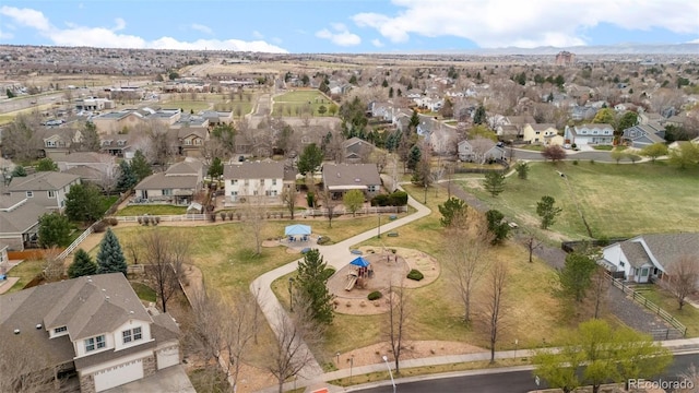 drone / aerial view featuring a residential view