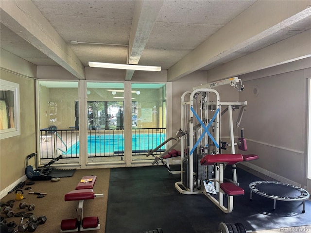 view of exercise room