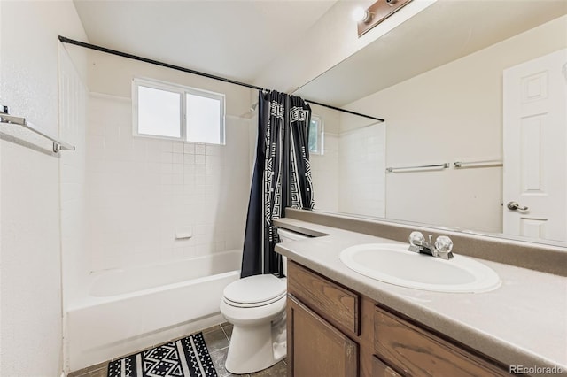 9559 Elizabeth Ct, Thornton, CO 80229 - full bath featuring vanity, shower / bath combination with curtain, and tile patterned flooring