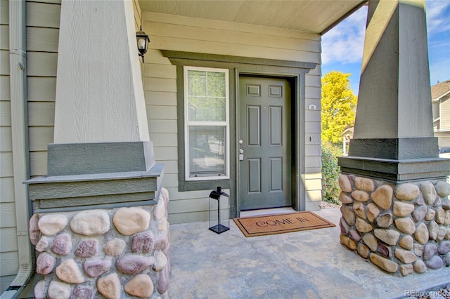 view of doorway to property