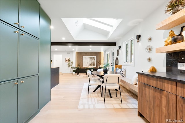 11010 W 29th Ave, Lakewood, CO 80215 - dining room with a skylight, light wood-type flooring, and recessed lighting