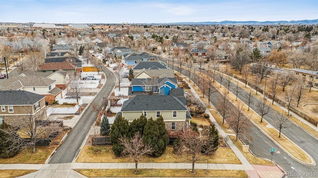 aerial view with a residential view