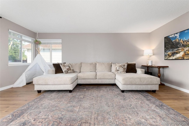 4304 S Genoa Ct, Centennial, CO 80015 - living room with baseboards and wood finished floors