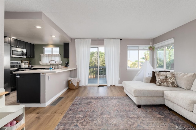 4304 S Genoa Ct, Centennial, CO 80015 - living area with recessed lighting and light wood-style flooring