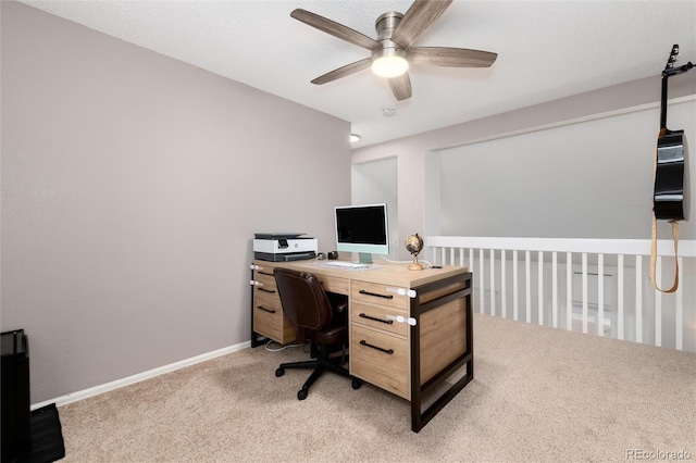 4304 S Genoa Ct, Centennial, CO 80015 - home office featuring ceiling fan and carpet floors