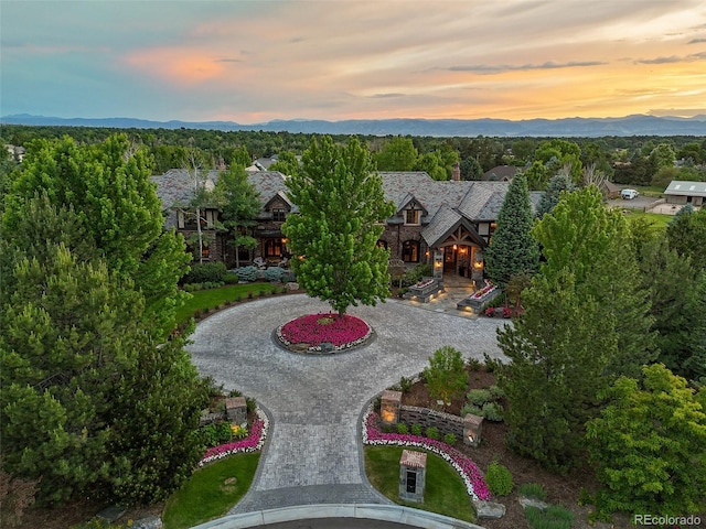 view from above of property