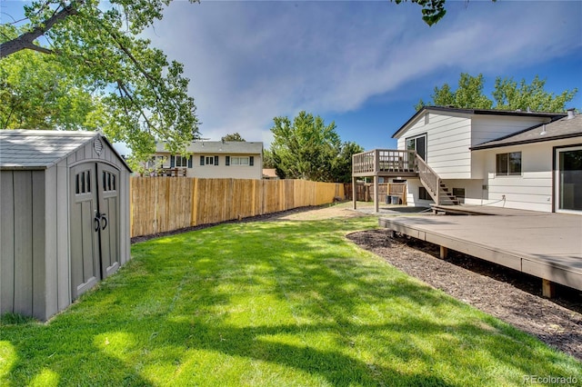 9605 Carr St, Broomfield, CO 80021 - view of yard featuring a wooden deck and stairway