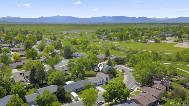 9605 Carr St, Broomfield, CO 80021 - aerial view of residential area with a mountain backdrop