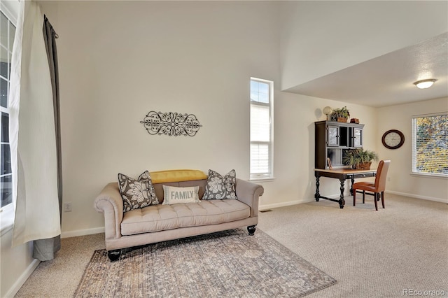 21541 Unbridled Ave, Parker, CO 80138 - carpeted living room featuring baseboards