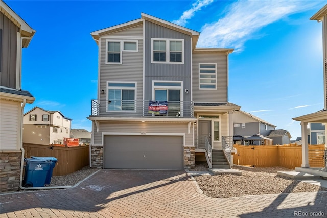 view of front of home featuring a garage