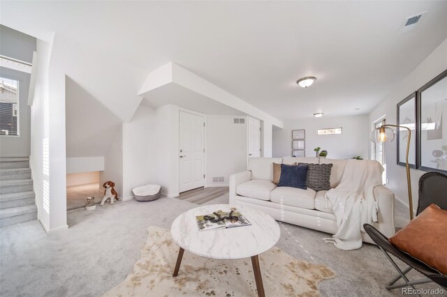 view of carpeted living room