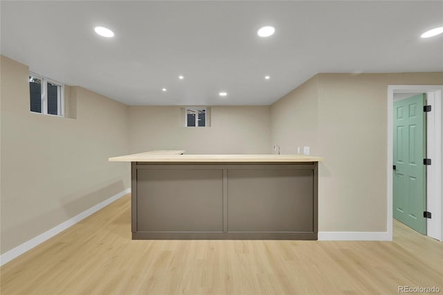 1596 S Stuart St, Denver, CO 80219 - bar with light wood-style floors and recessed lighting
