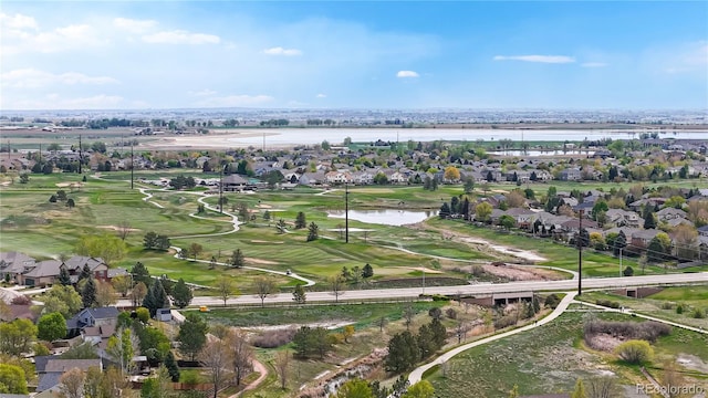 2314 Flagstaff Dr, Longmont, CO 80504 - aerial perspective of suburban area featuring a large body of water and a golf course
