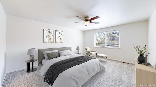 2314 Flagstaff Dr, Longmont, CO 80504 - bedroom featuring carpet, baseboards, and a ceiling fan