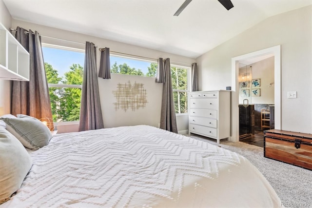 1441 Cherry Pl, Erie, CO 80516 - bedroom with vaulted ceiling and ceiling fan