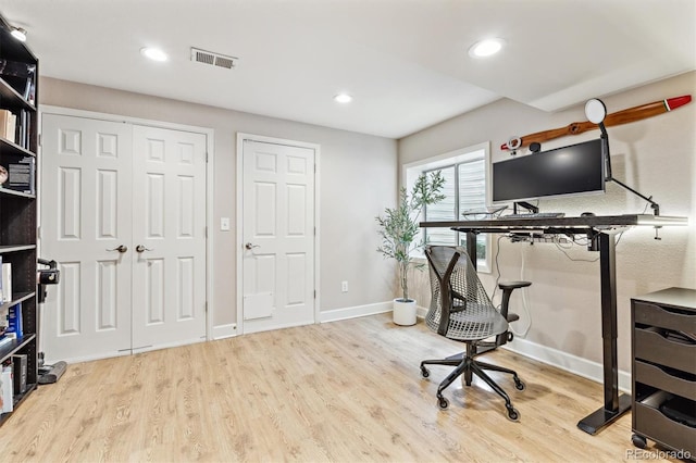 1441 Cherry Pl, Erie, CO 80516 - office with wood finished floors and recessed lighting