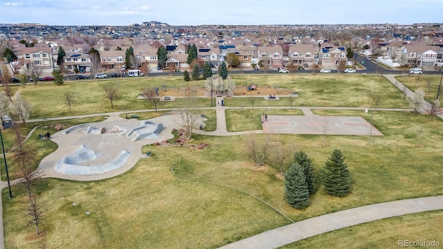 drone / aerial view featuring a residential view