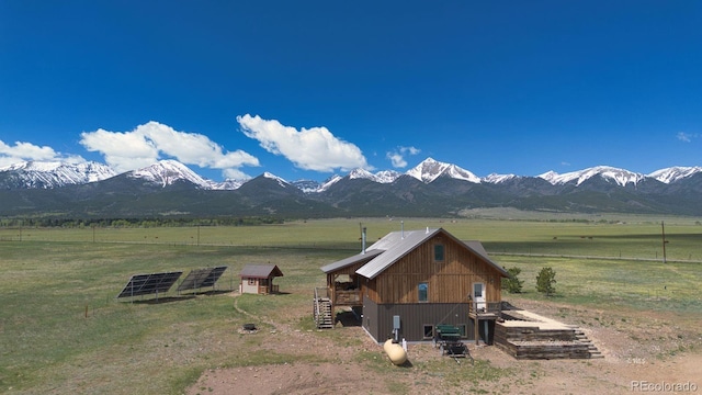 property view of mountains with a rural view