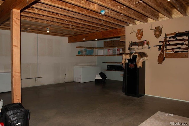 view of basement