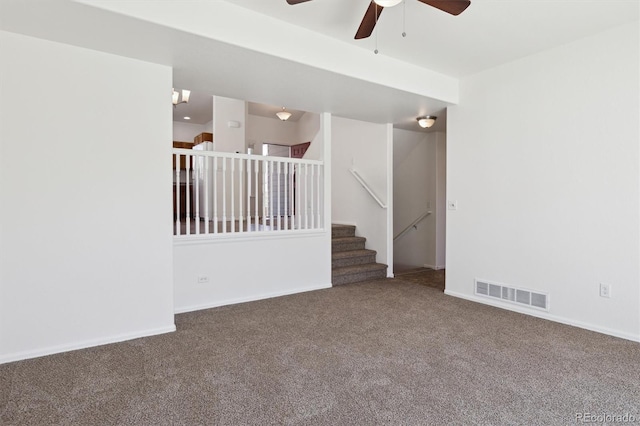 719 Elk Mountain Dr, Severance, CO 80550 - carpeted empty room featuring ceiling fan and baseboards