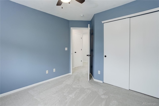 15828 Greenstone Ln, Parker, CO 80134 - unfurnished bedroom featuring carpet floors, a closet, baseboards, and ceiling fan