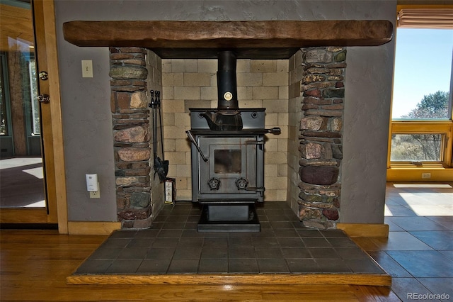1507 Wagon Wheel Rd, Crestone, CO 81131 - details with a wood stove