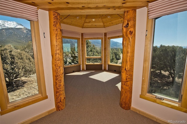 1507 Wagon Wheel Rd, Crestone, CO 81131 - sunroom with a mountain view and lofted ceiling