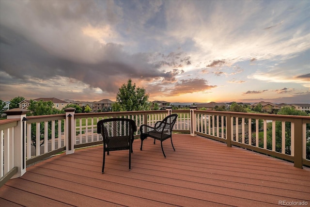 11691 Riverdale Dr, Parker, CO 80138 - wooden deck featuring a residential view