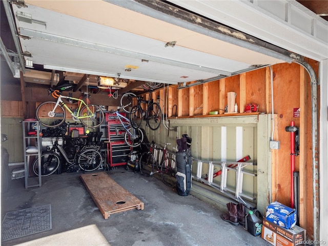 garage featuring bike storage