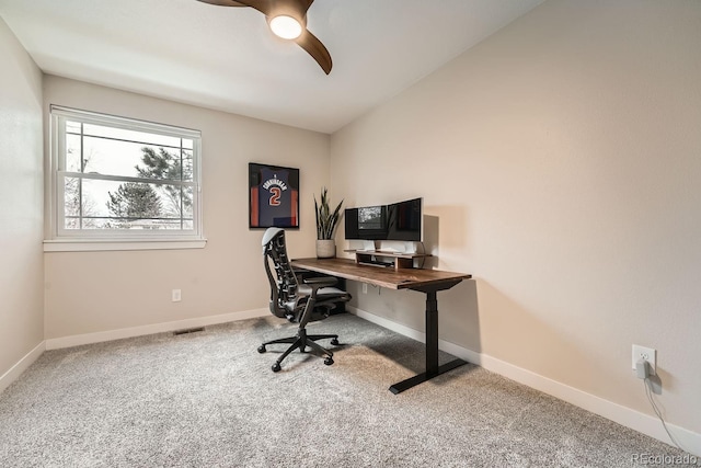 6443 S Florence Way, Englewood, CO 80111 - carpeted home office with a ceiling fan and baseboards