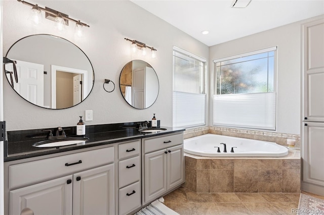 3048 Deer Creek Ranch Loop, Parker, CO 80138 - full bathroom with double vanity and a bath