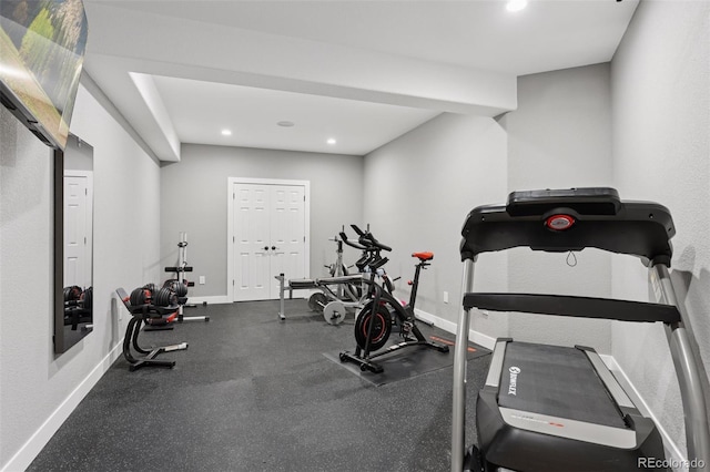 3048 Deer Creek Ranch Loop, Parker, CO 80138 - workout room with recessed lighting and baseboards